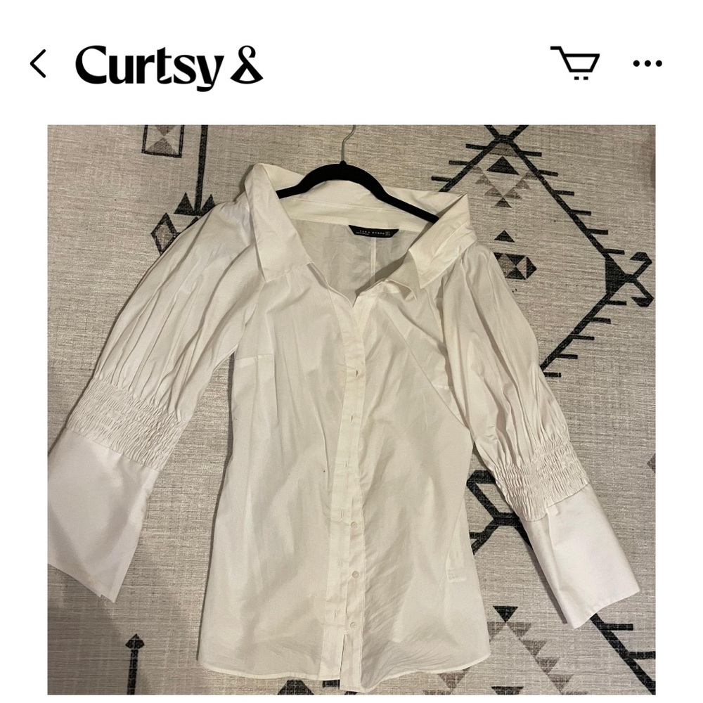 White collared button up Shirt